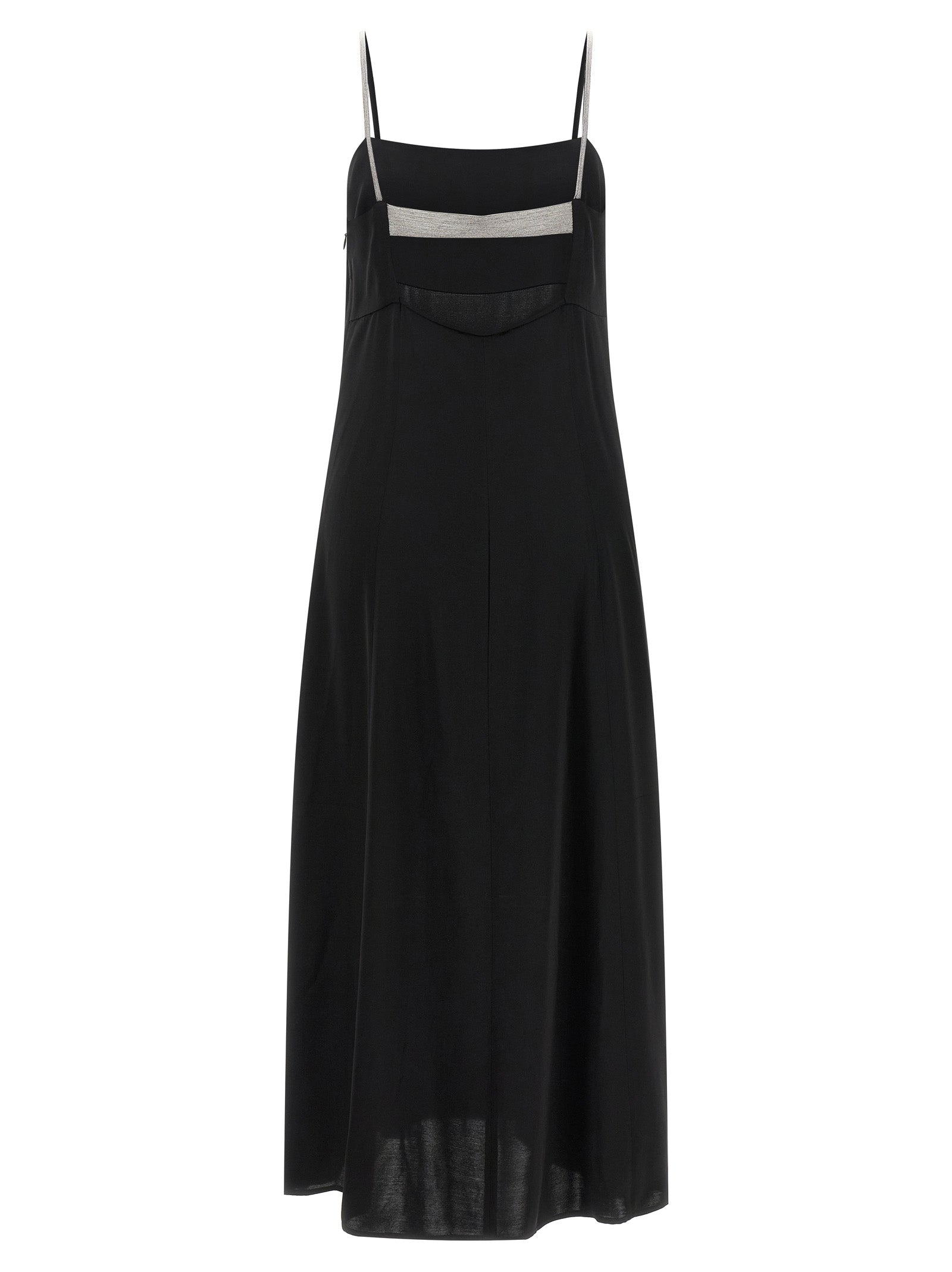 Peserico Black Viscose Long Dress