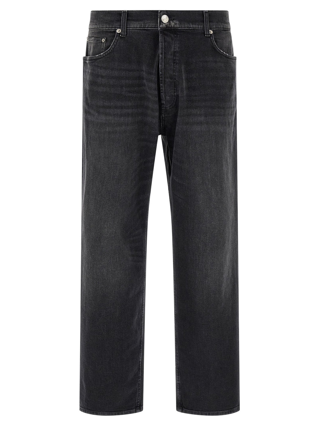 Department 5 Black Cotton Cropped Jeans