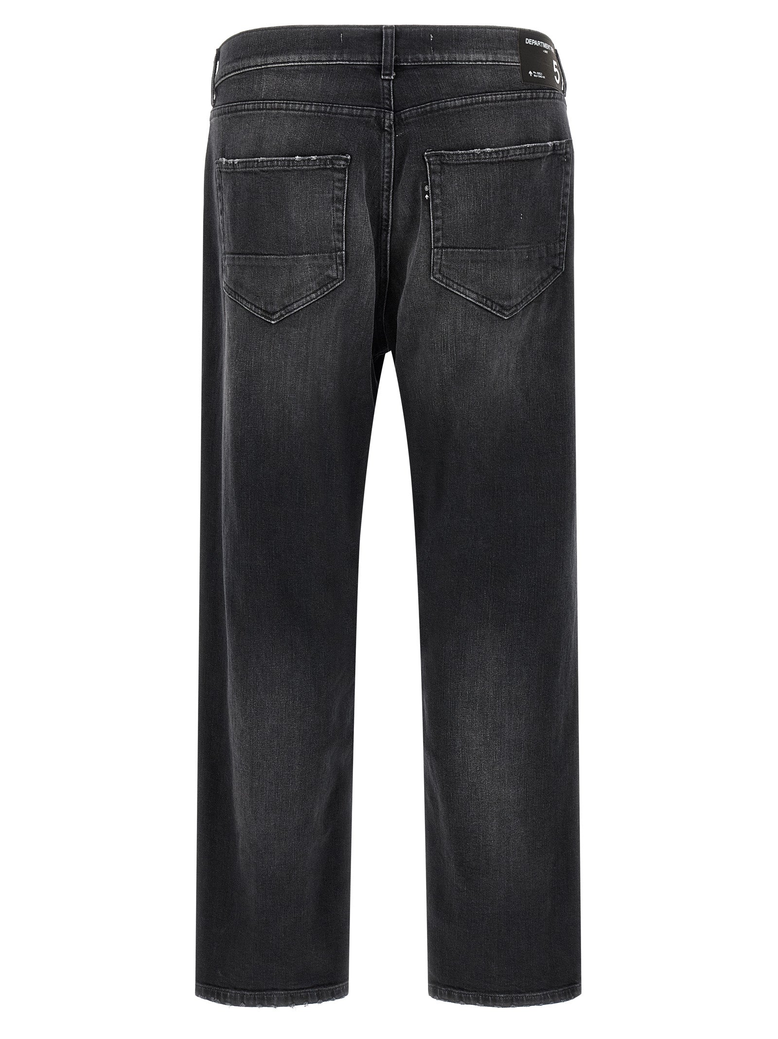 Department 5 Black Cotton Cropped Jeans