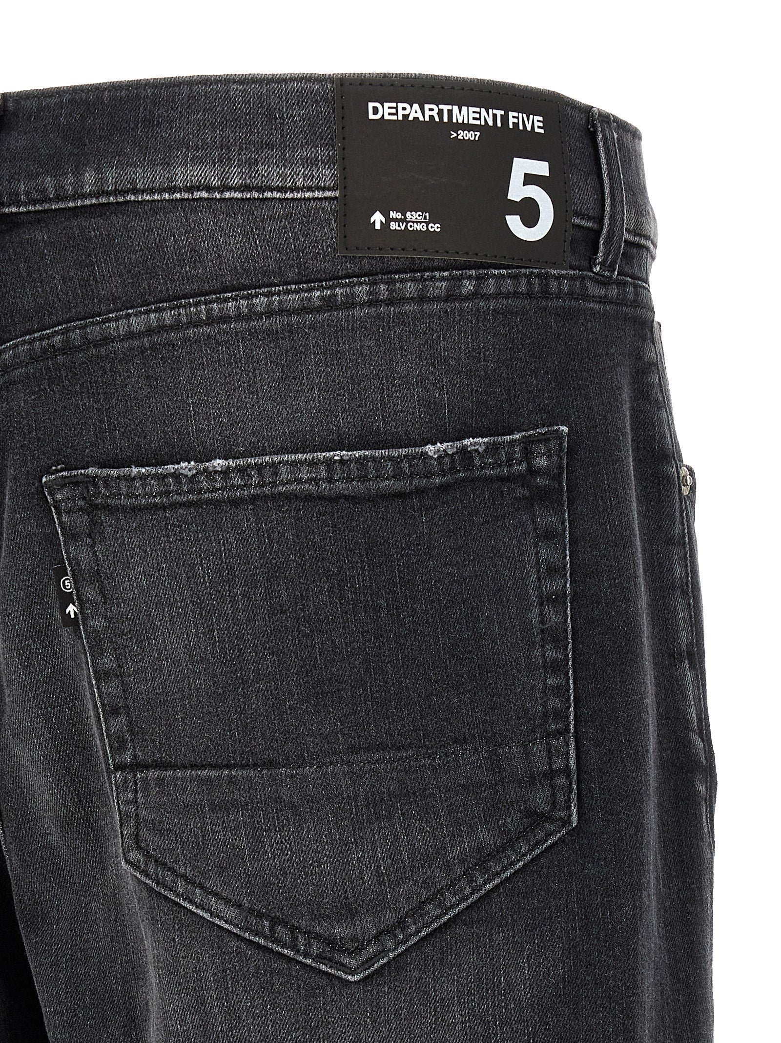 Department 5 Black Cotton Cropped Jeans