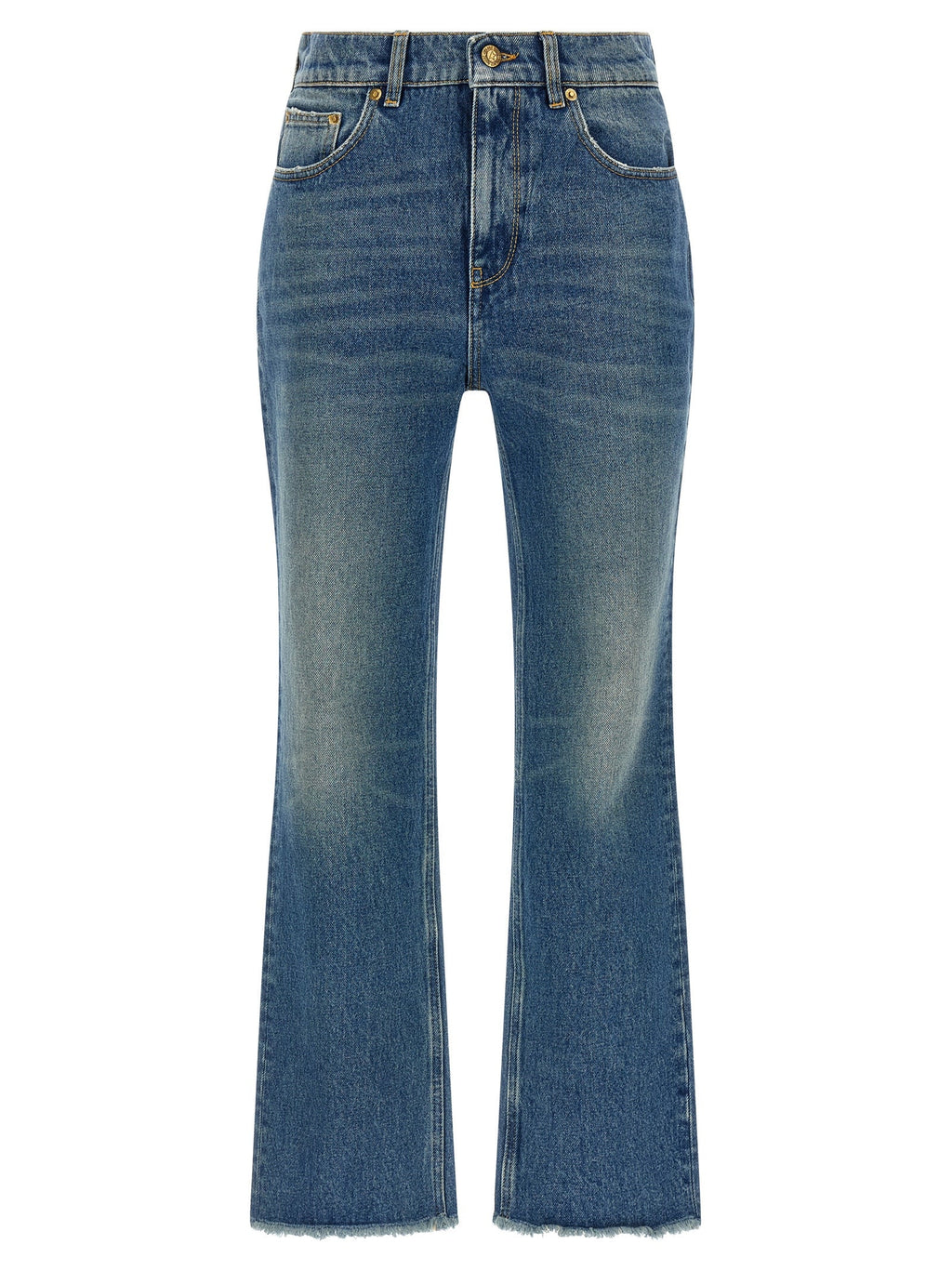Golden Goose Blue Cotton Flared Jeans