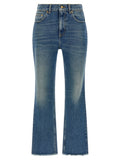 Golden Goose Blue Cotton Flared Jeans