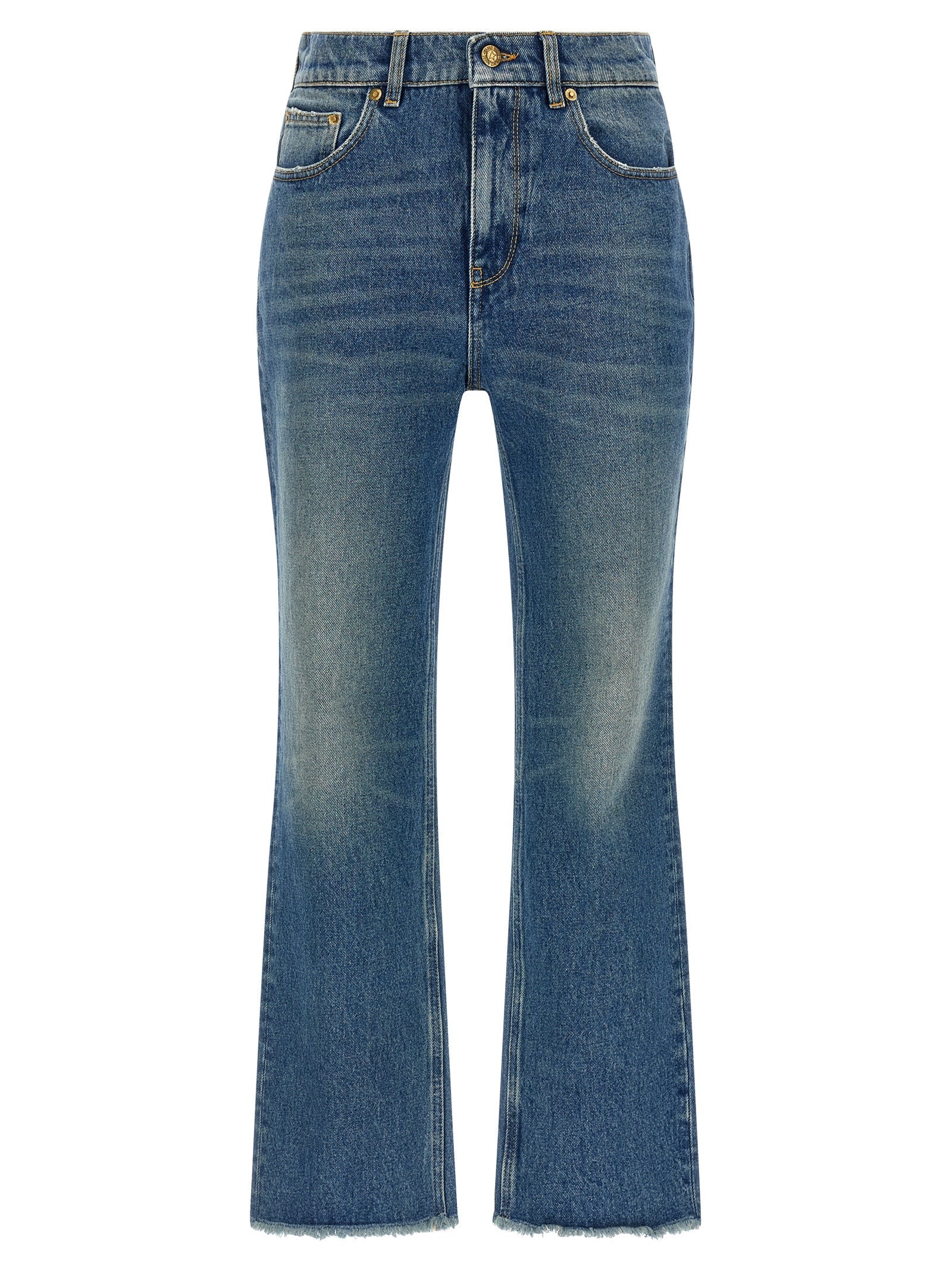 Golden Goose Blue Cotton Flared Jeans