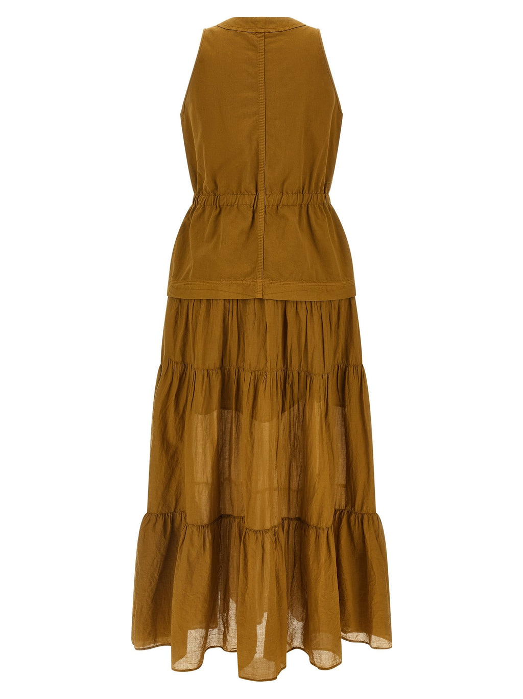 PINKO Brown Cotton Long Dress