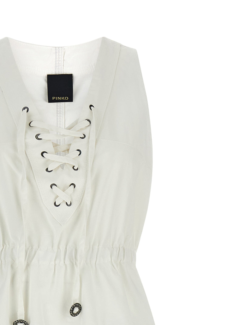 PINKO White Cotton Long Dress