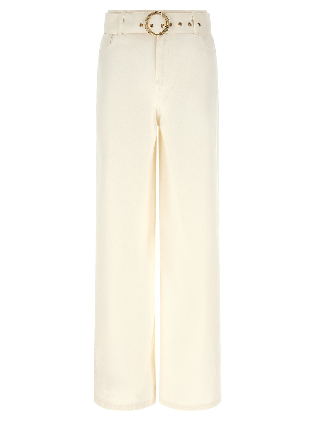 Twinset White Cotton Flared Jeans