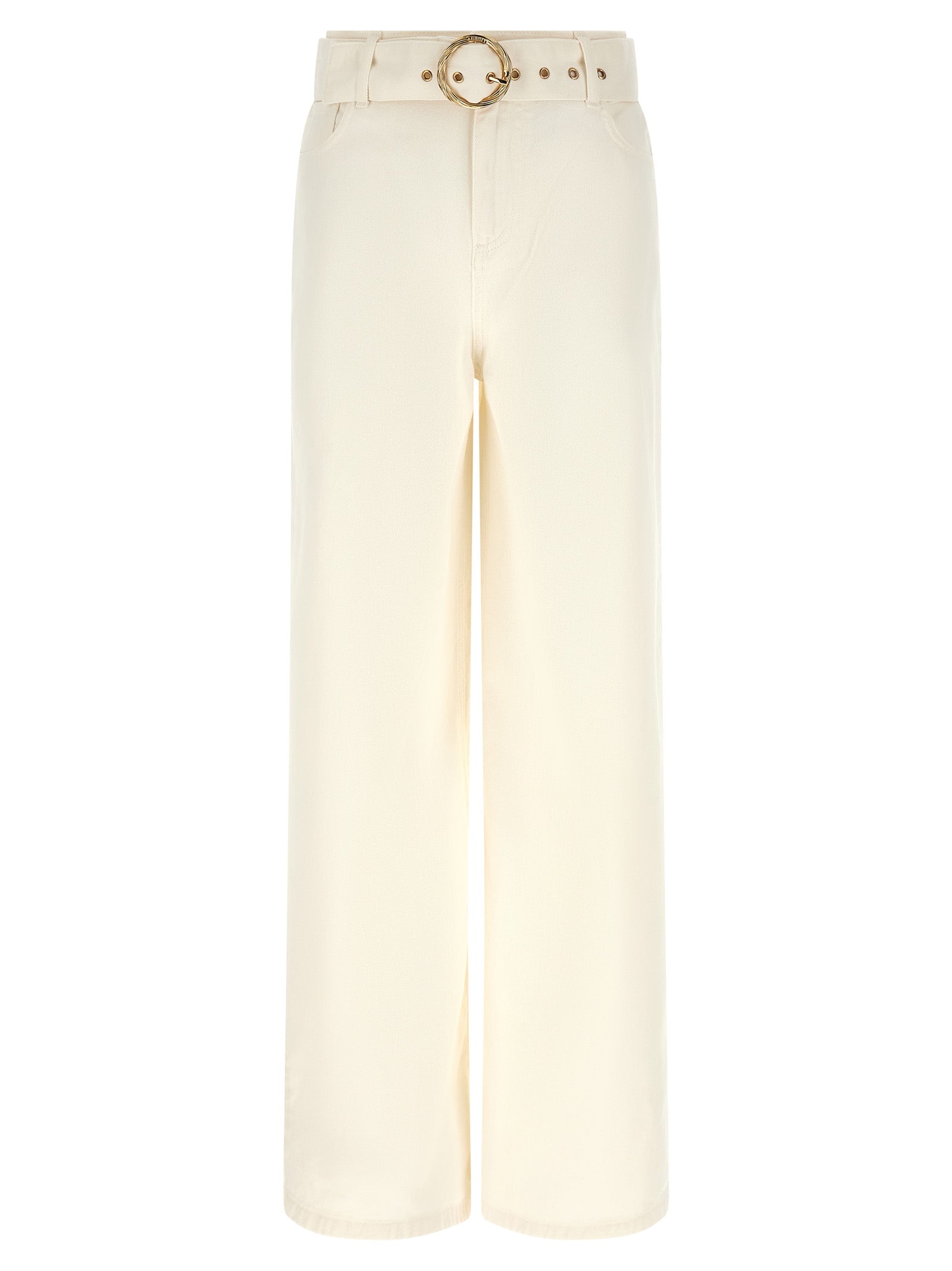 Twinset White Cotton Flared Jeans