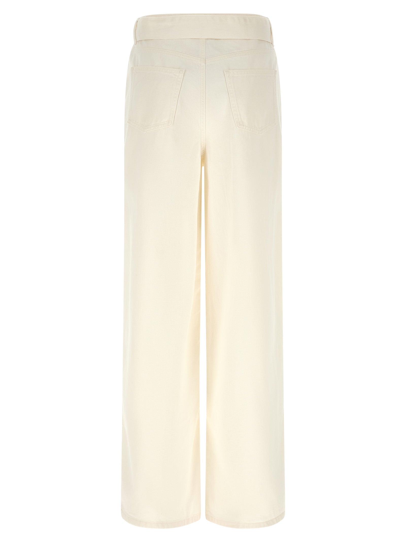 Twinset White Cotton Flared Jeans