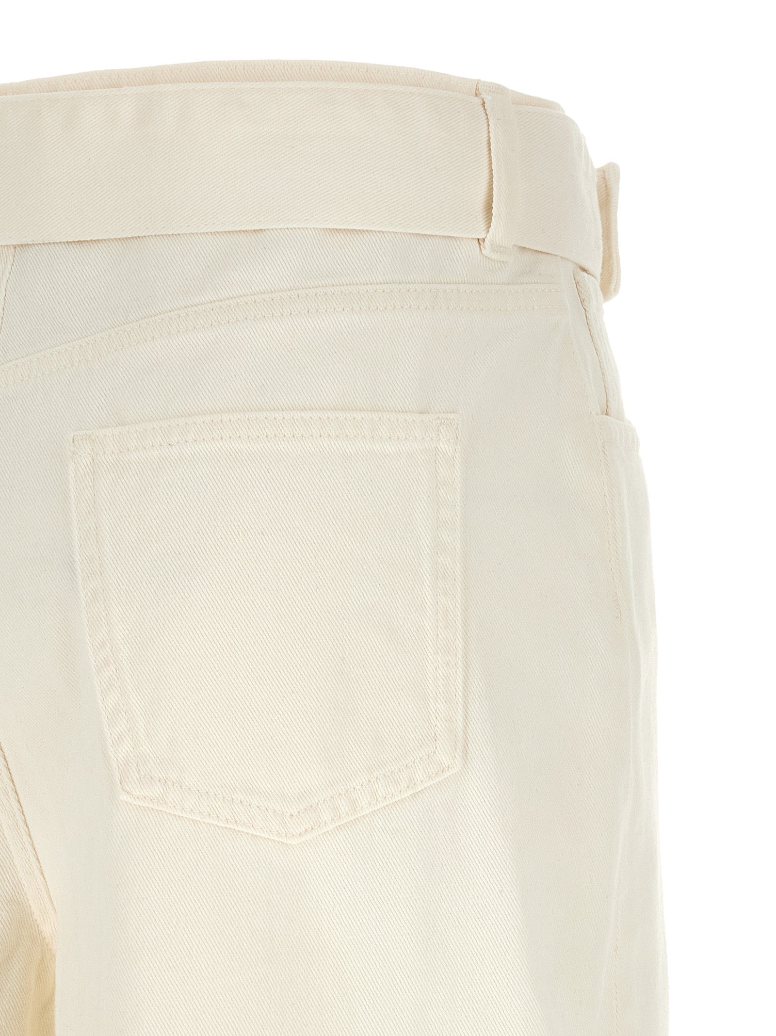 Twinset White Cotton Flared Jeans