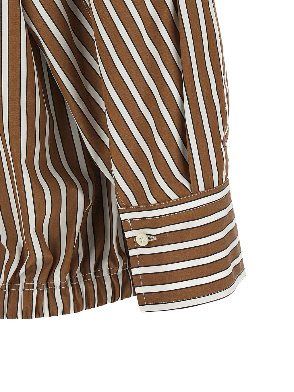 Brunello Cucinelli Brown Cotton Blouse