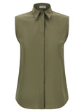 Brunello Cucinelli Bicolor Cotton Blouse