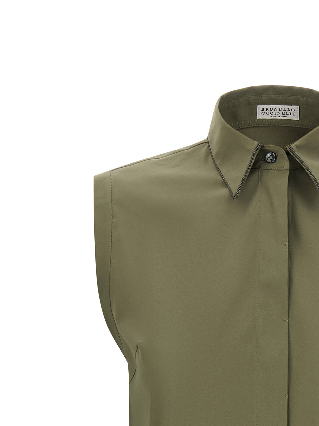 Brunello Cucinelli Bicolor Cotton Blouse