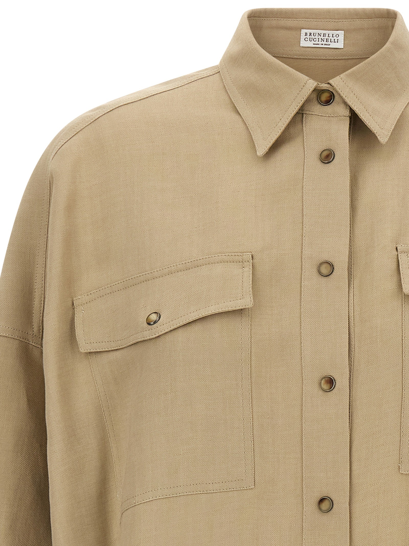 Brunello Cucinelli Beige Viscose Blouse