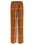 Kiton Brown Silk Casual Pants