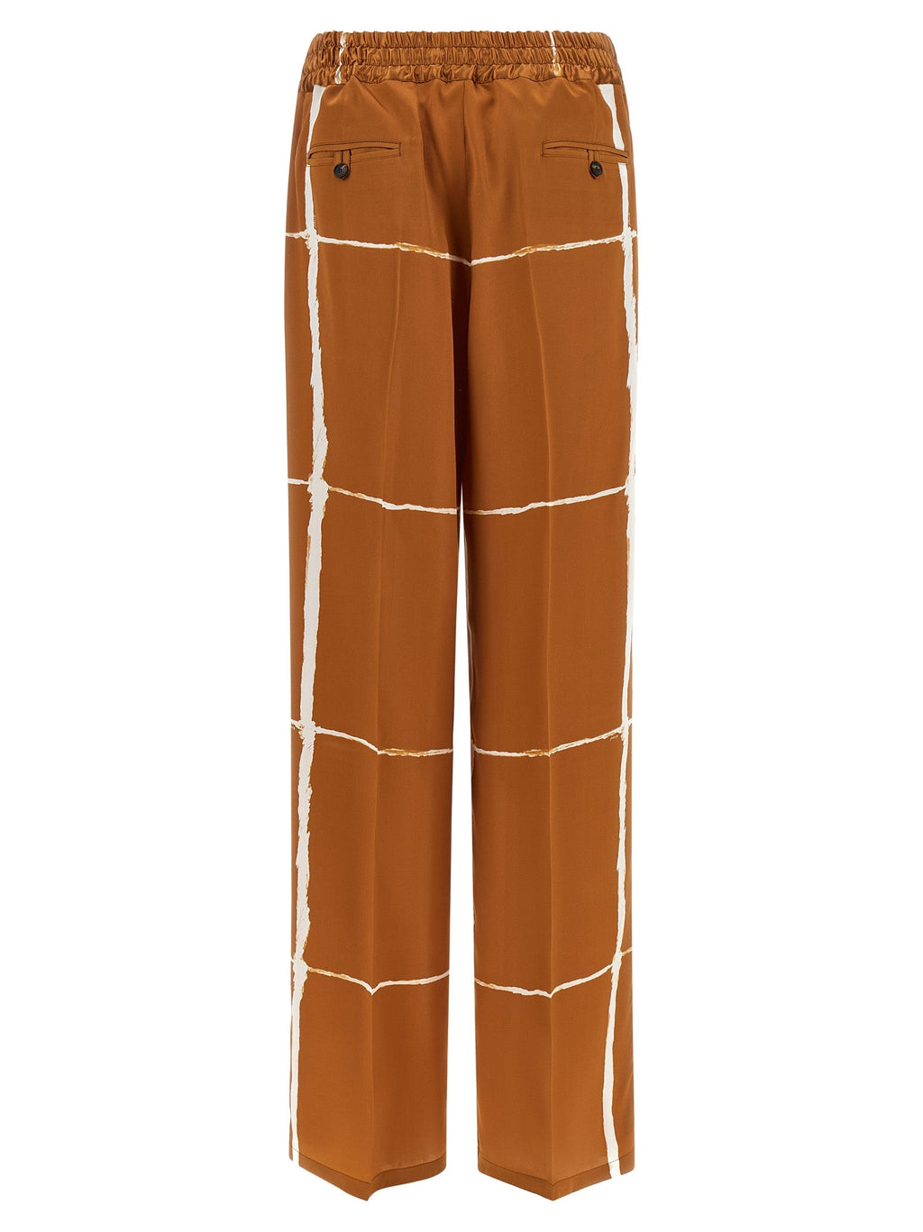 Kiton Brown Silk Casual Pants