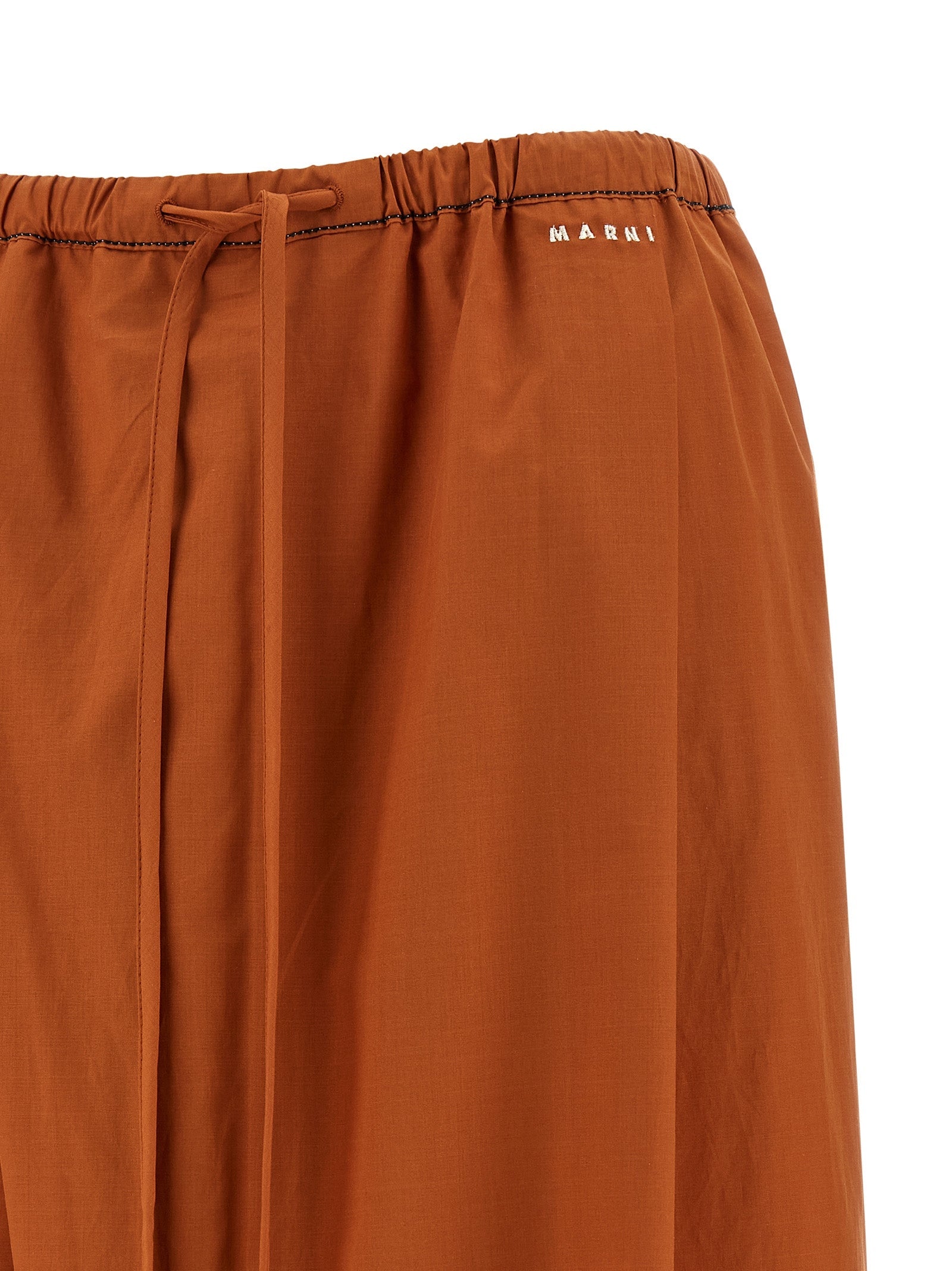 Marni Orange Cotton Casual Pants