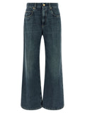 Brunello Cucinelli Blue Cotton Flared Jeans