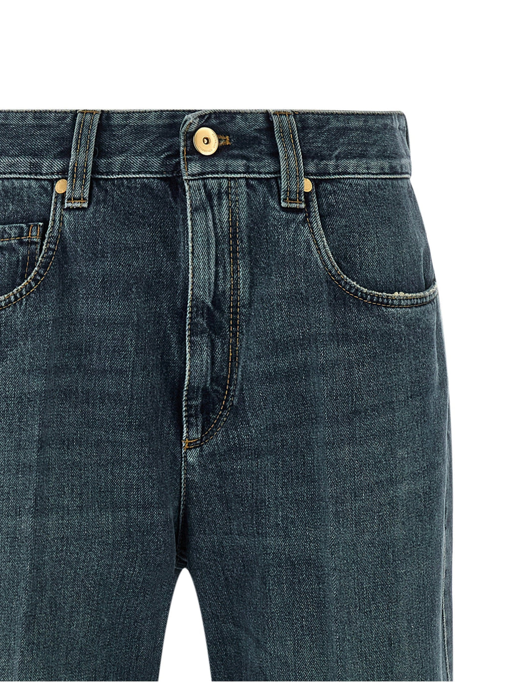 Brunello Cucinelli Blue Cotton Flared Jeans