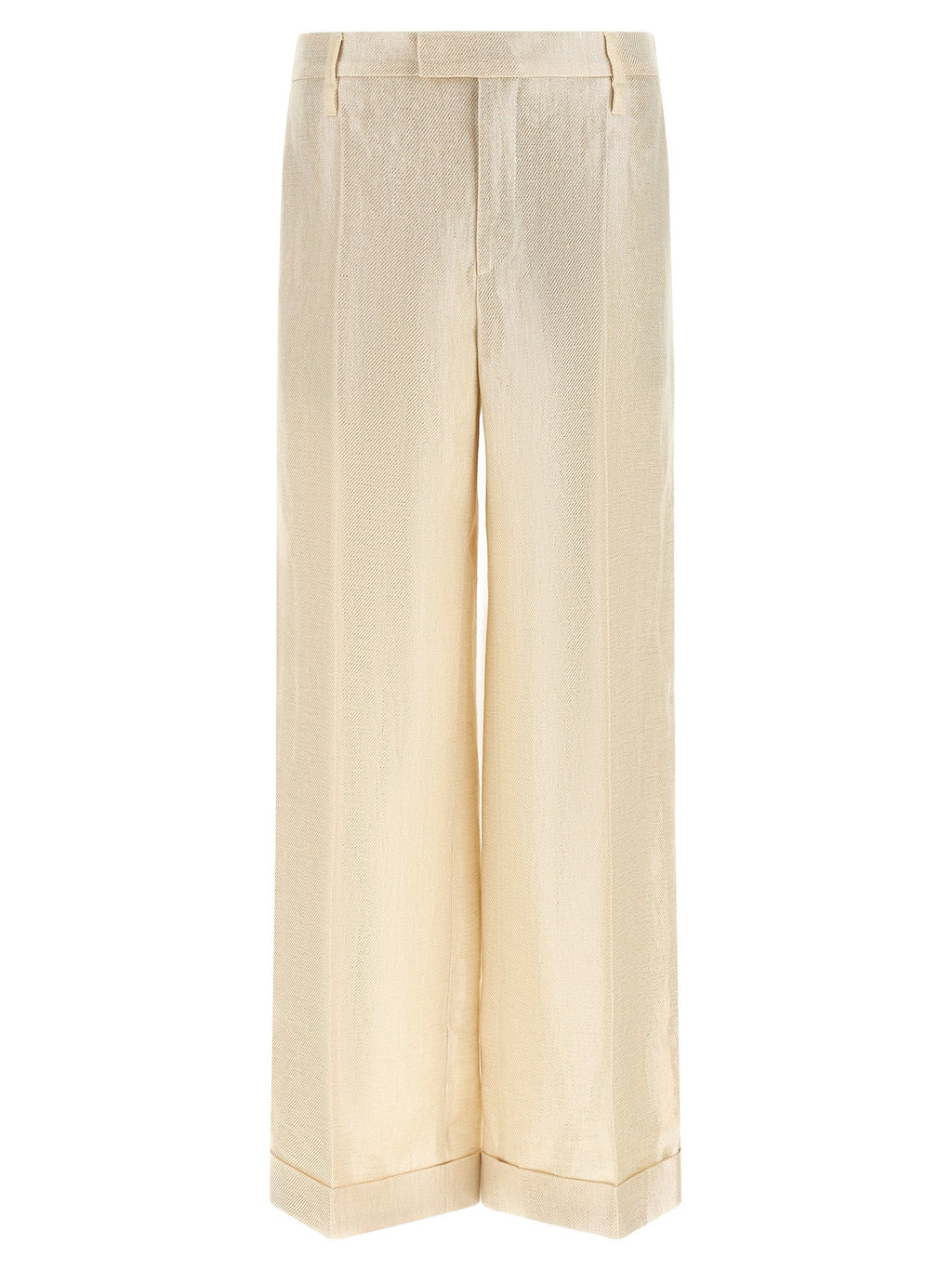 Brunello Cucinelli Gold Linen Casual Pants