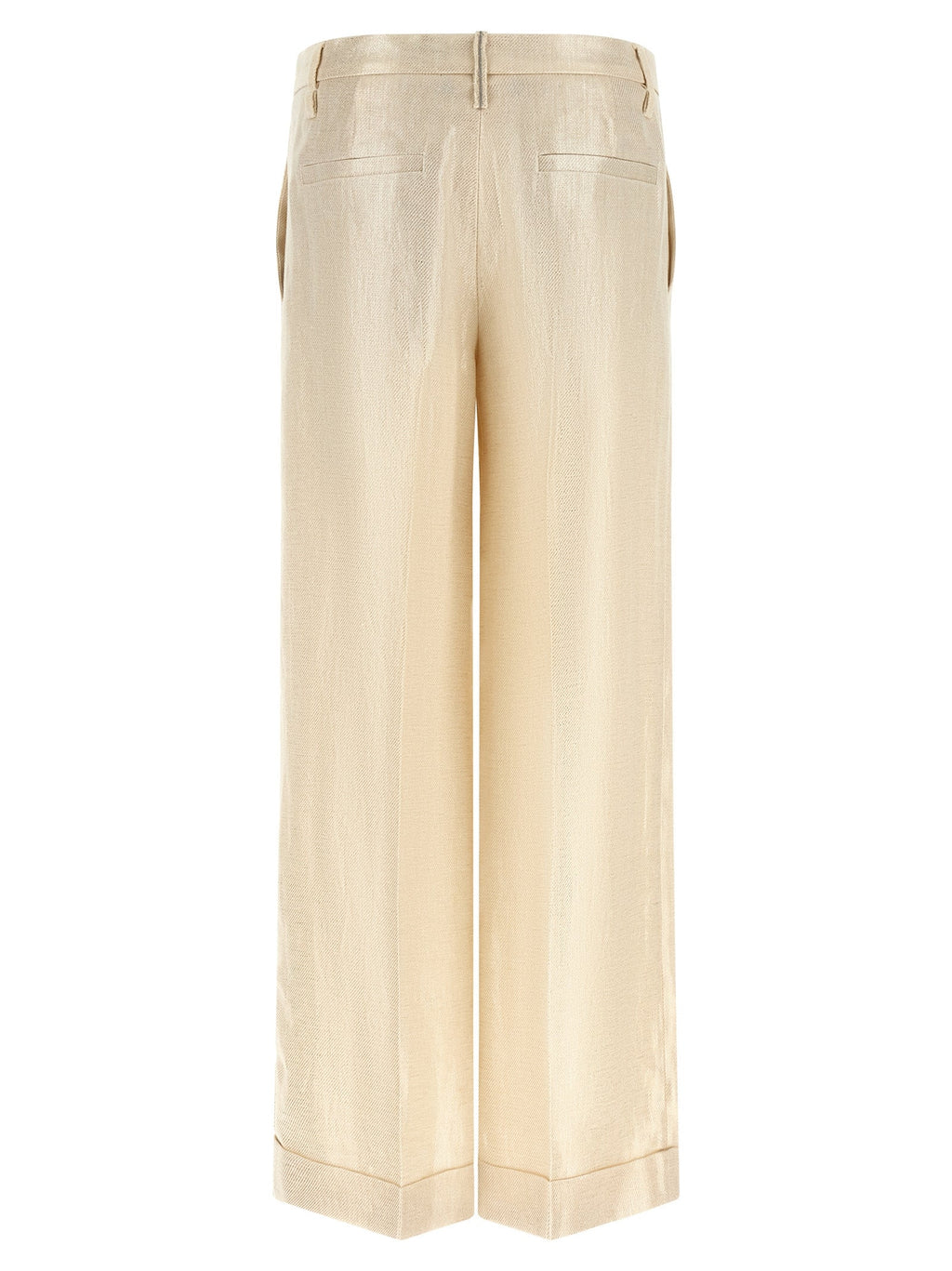 Brunello Cucinelli Gold Linen Casual Pants