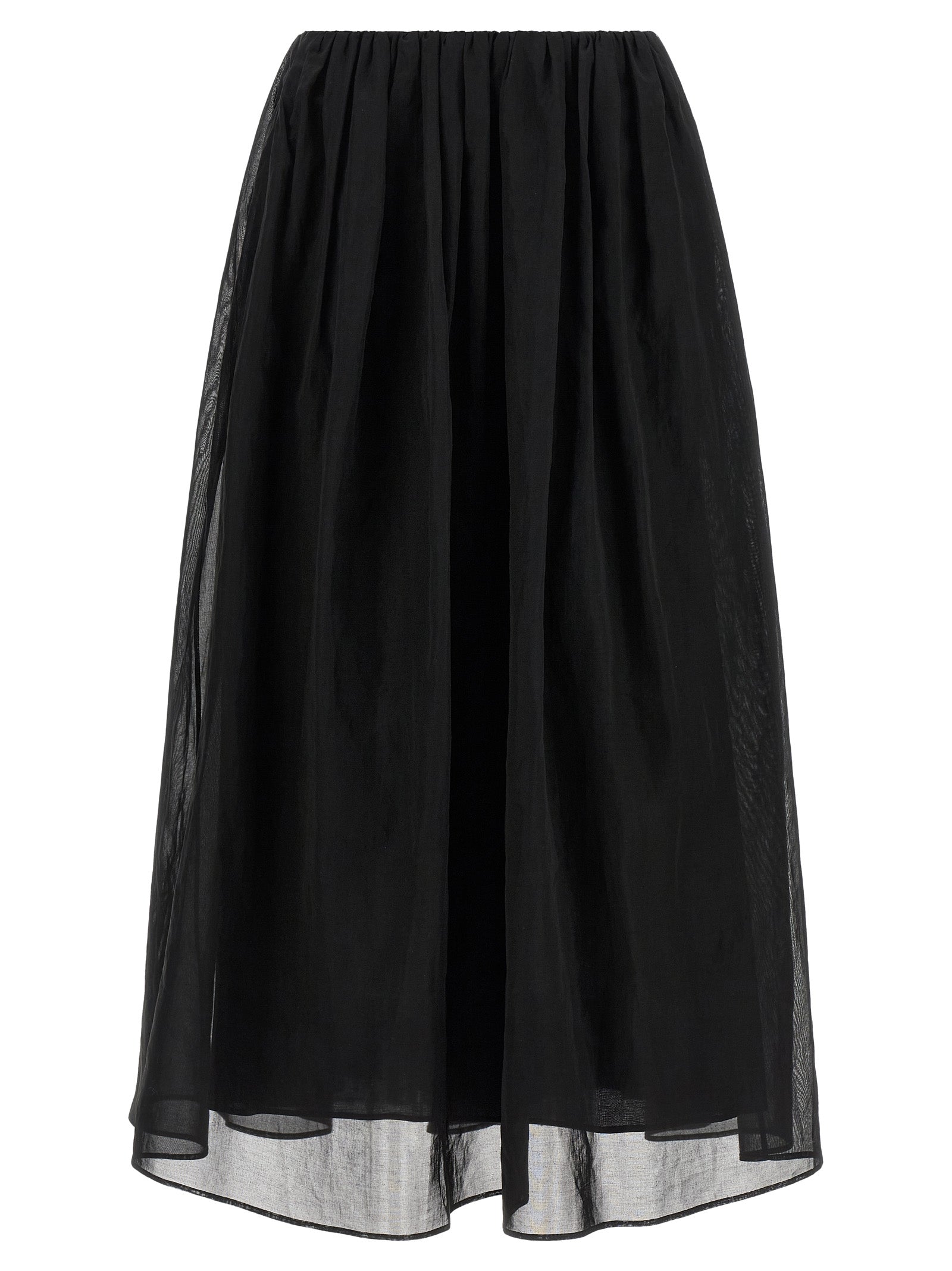 Brunello Cucinelli Black Cotton Mini Skirt