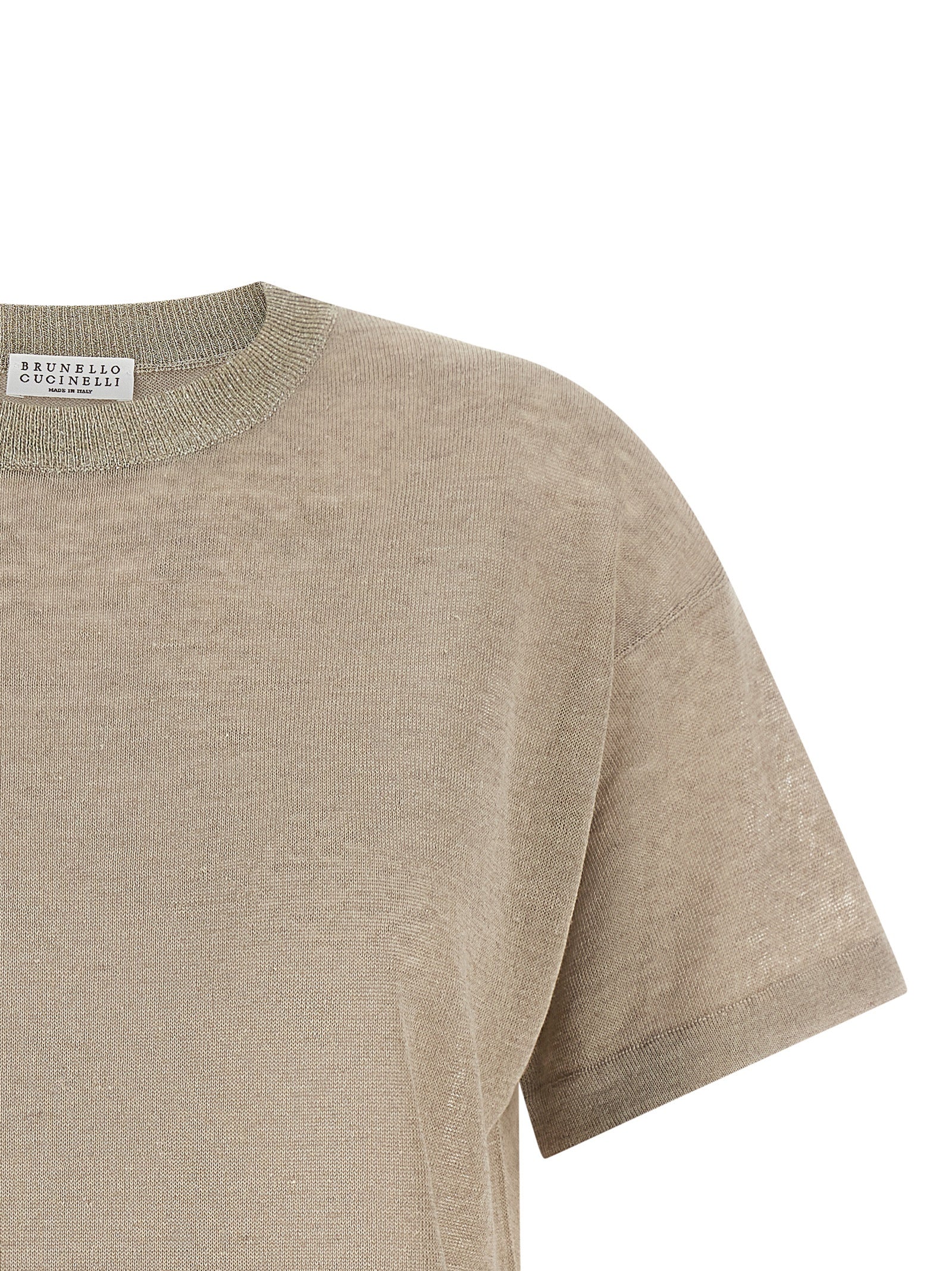 Brunello Cucinelli Beige Linen Cardigan