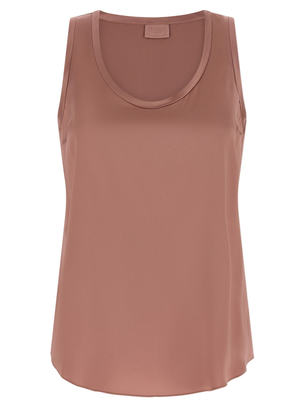 Brunello Cucinelli Multicolor Silk Sleeveles T-Shirt
