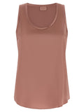 Brunello Cucinelli Multicolor Silk Sleeveles T-Shirt