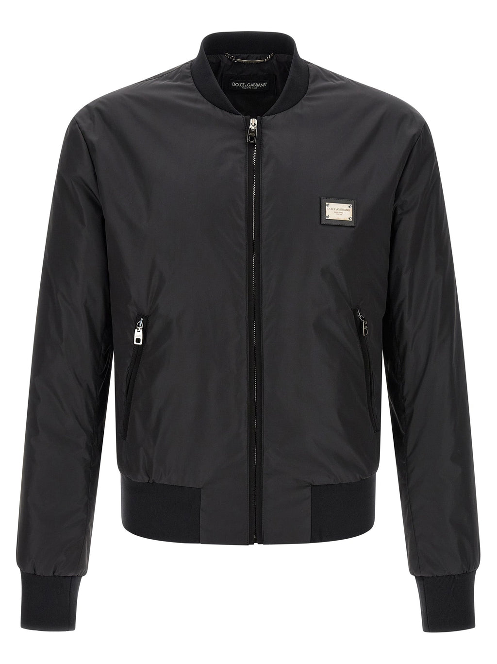 Dolce & Gabbana Black Polyamide Bomber