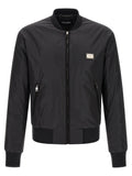 Dolce & Gabbana Black Polyamide Bomber