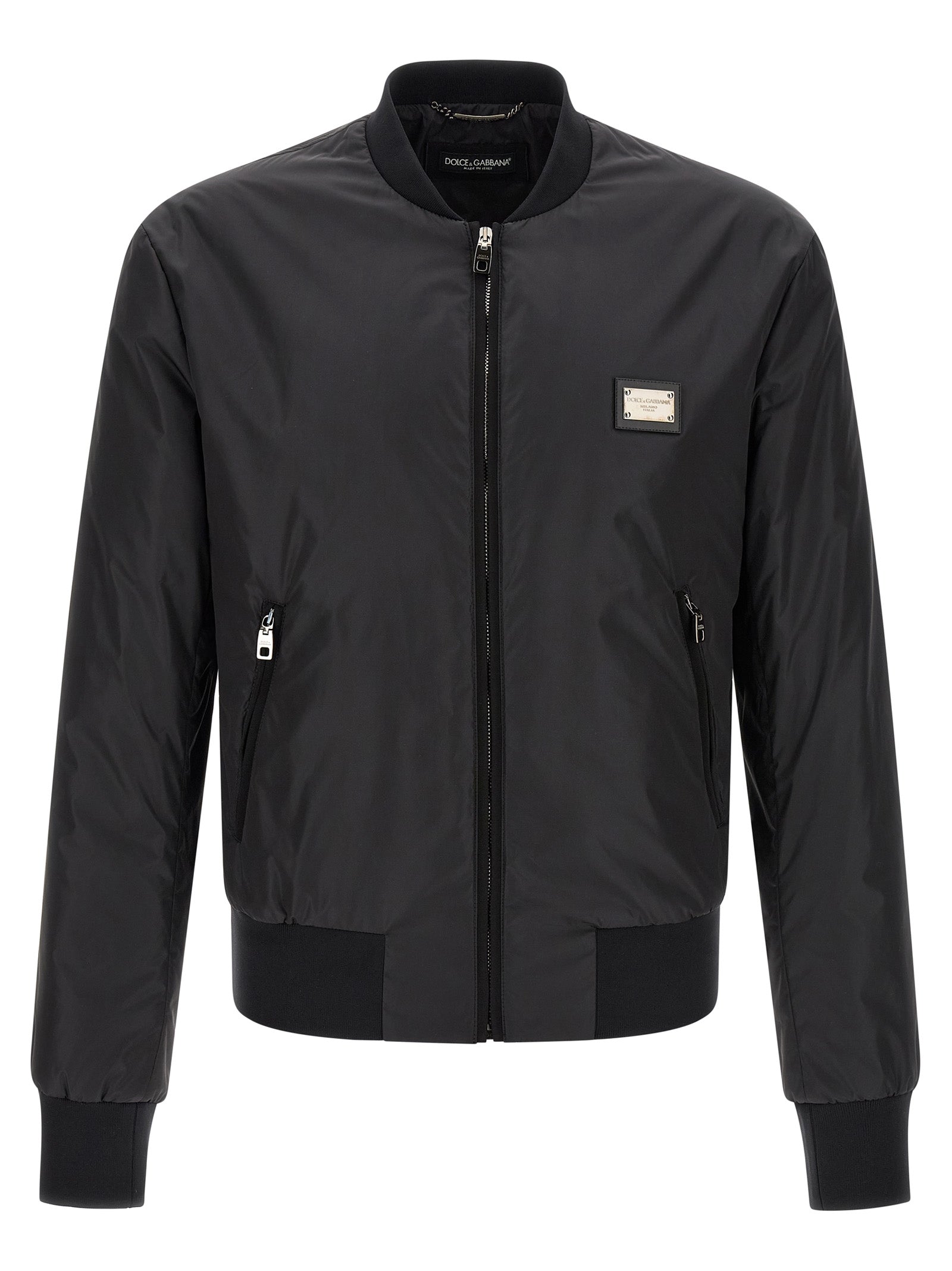 Dolce & Gabbana Black Polyamide Bomber
