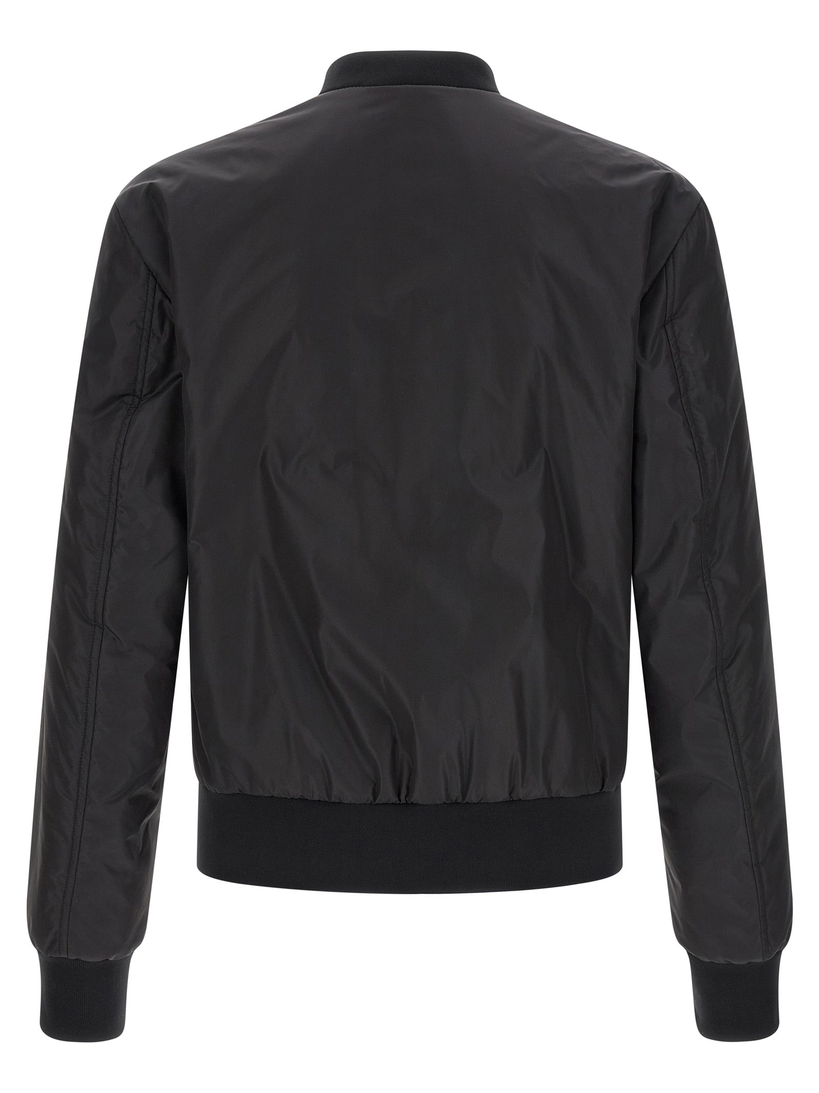 Dolce & Gabbana Black Polyamide Bomber