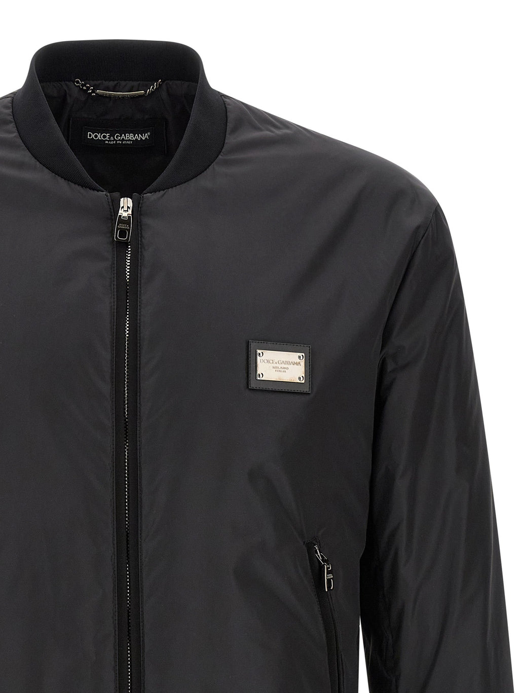 Dolce & Gabbana Black Polyamide Bomber