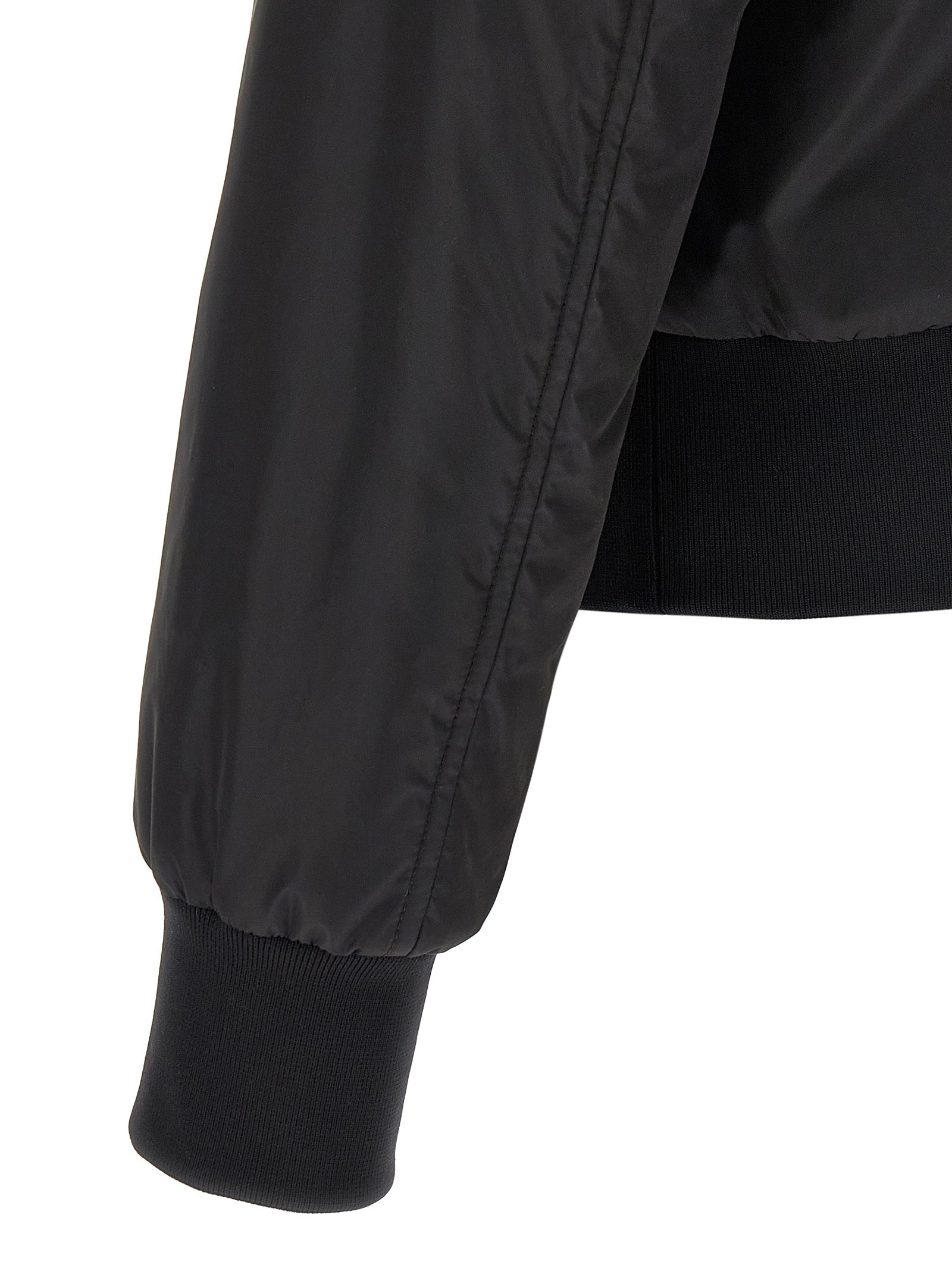 Dolce & Gabbana Black Polyamide Bomber