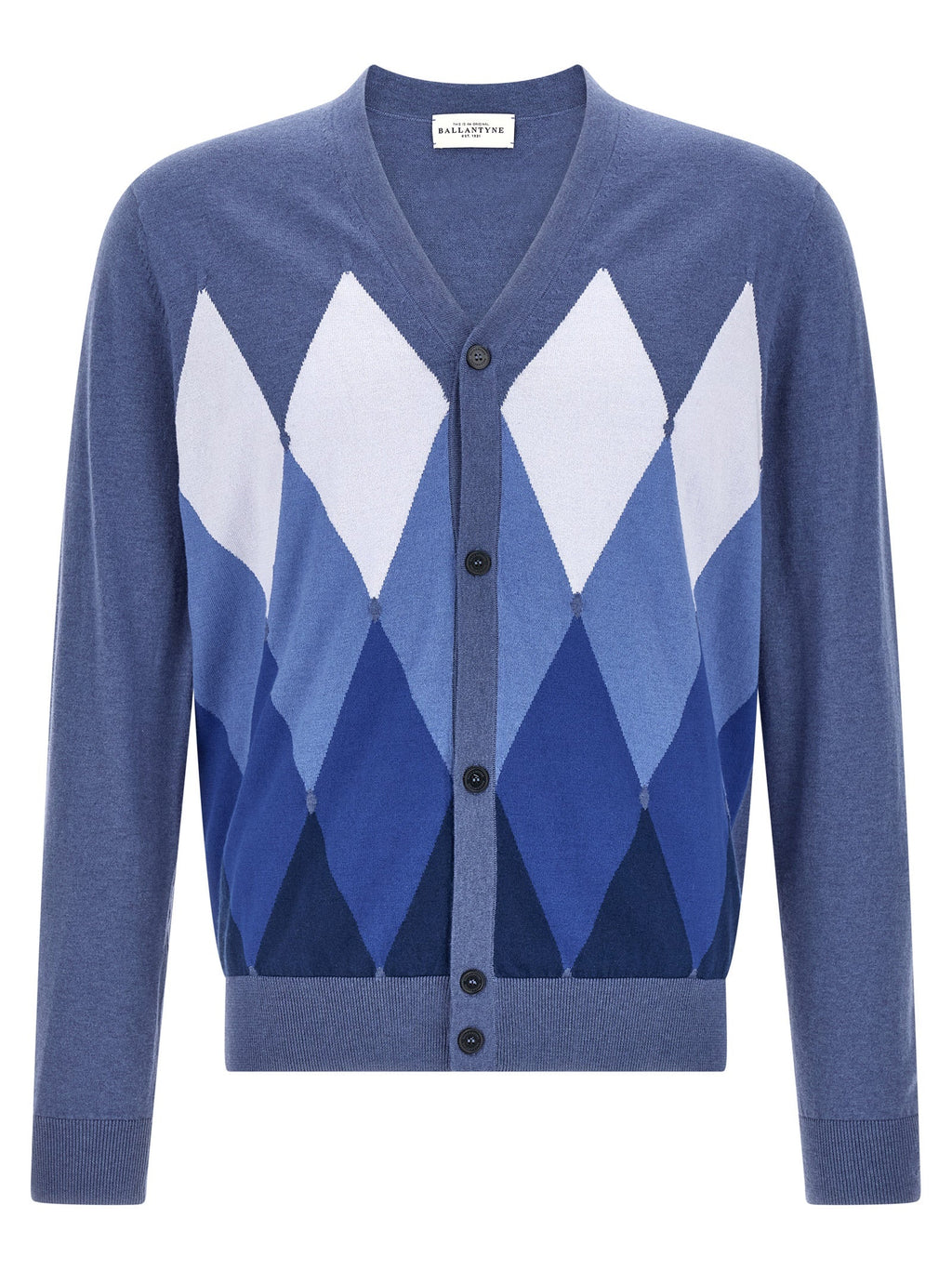 Ballantyne Blue Cotton Cardigan