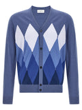 Ballantyne Blue Cotton Cardigan