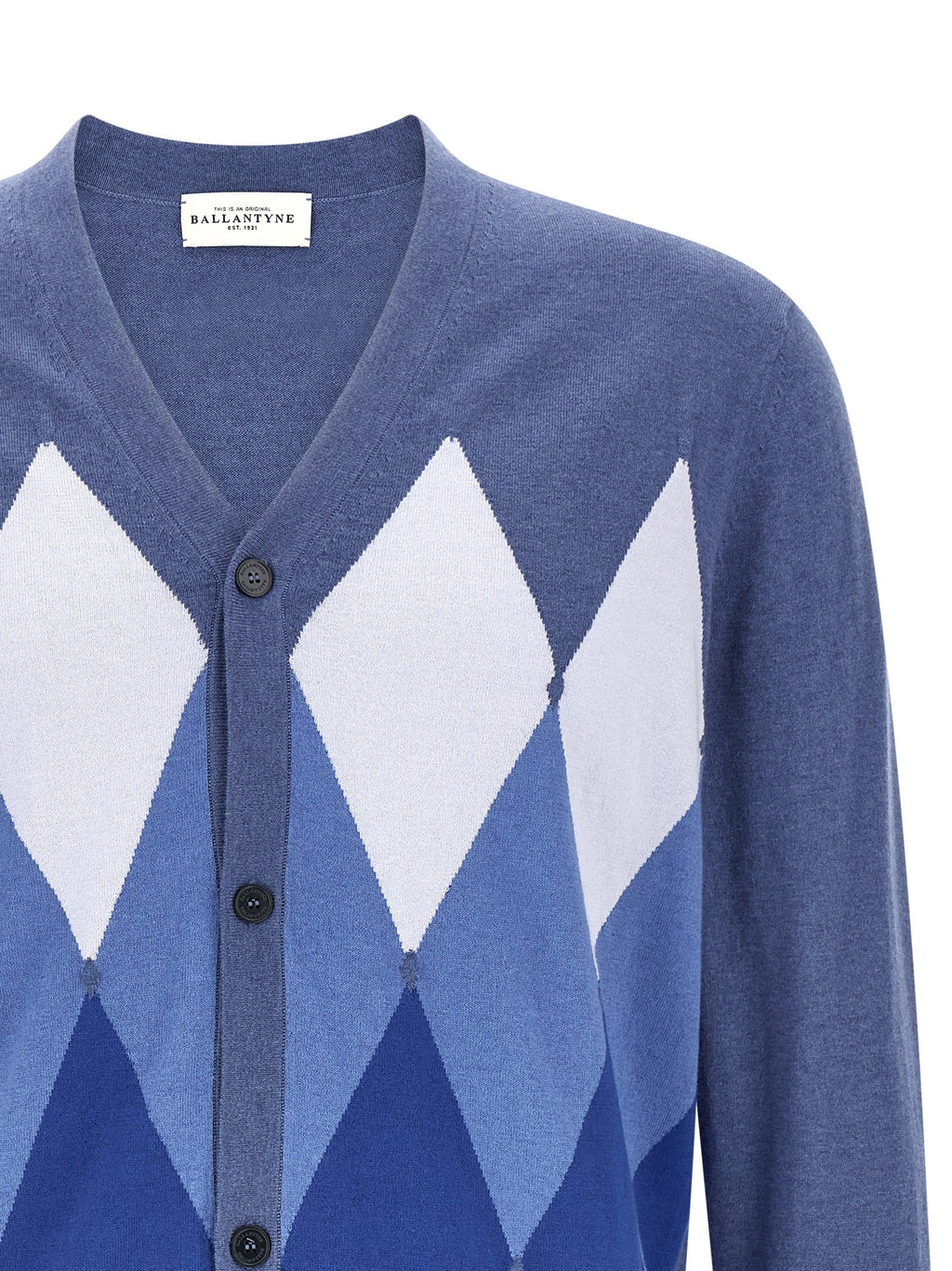 Ballantyne Blue Cotton Cardigan