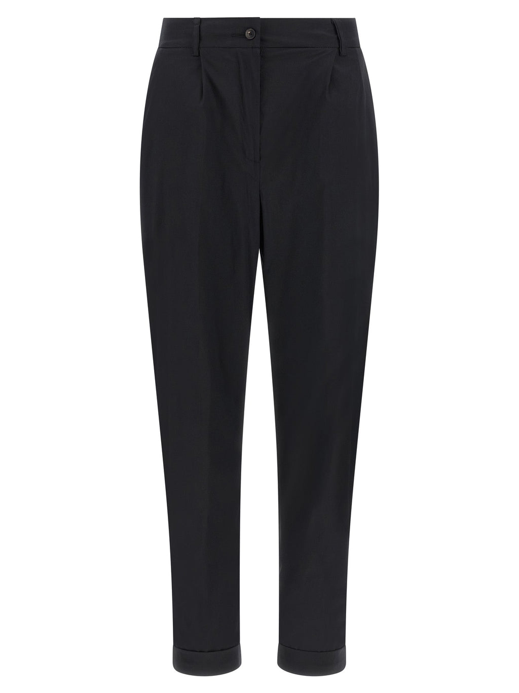 Kiton Black Cotton Casual Pants