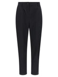 Kiton Black Cotton Casual Pants