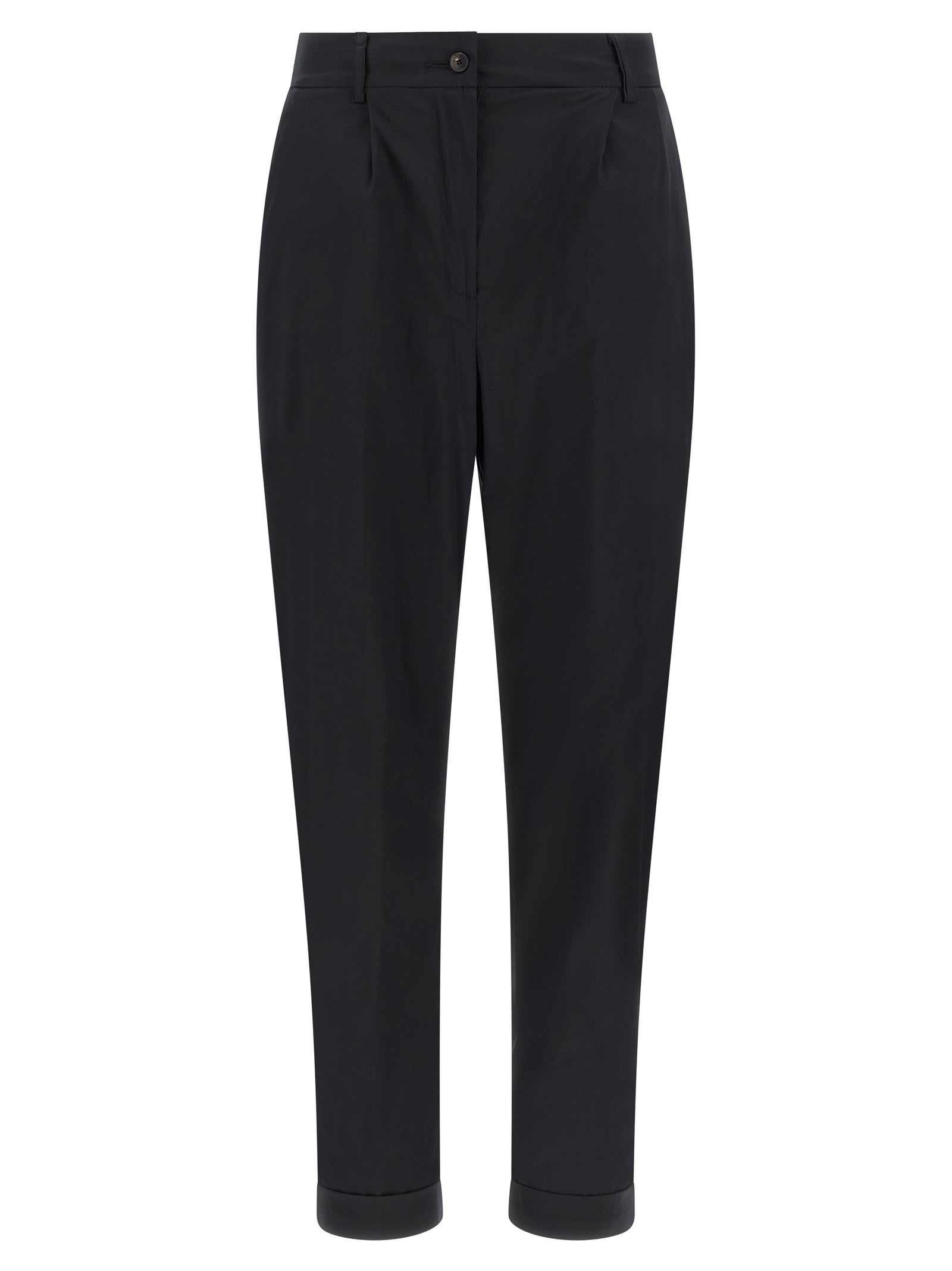 Kiton Black Cotton Casual Pants