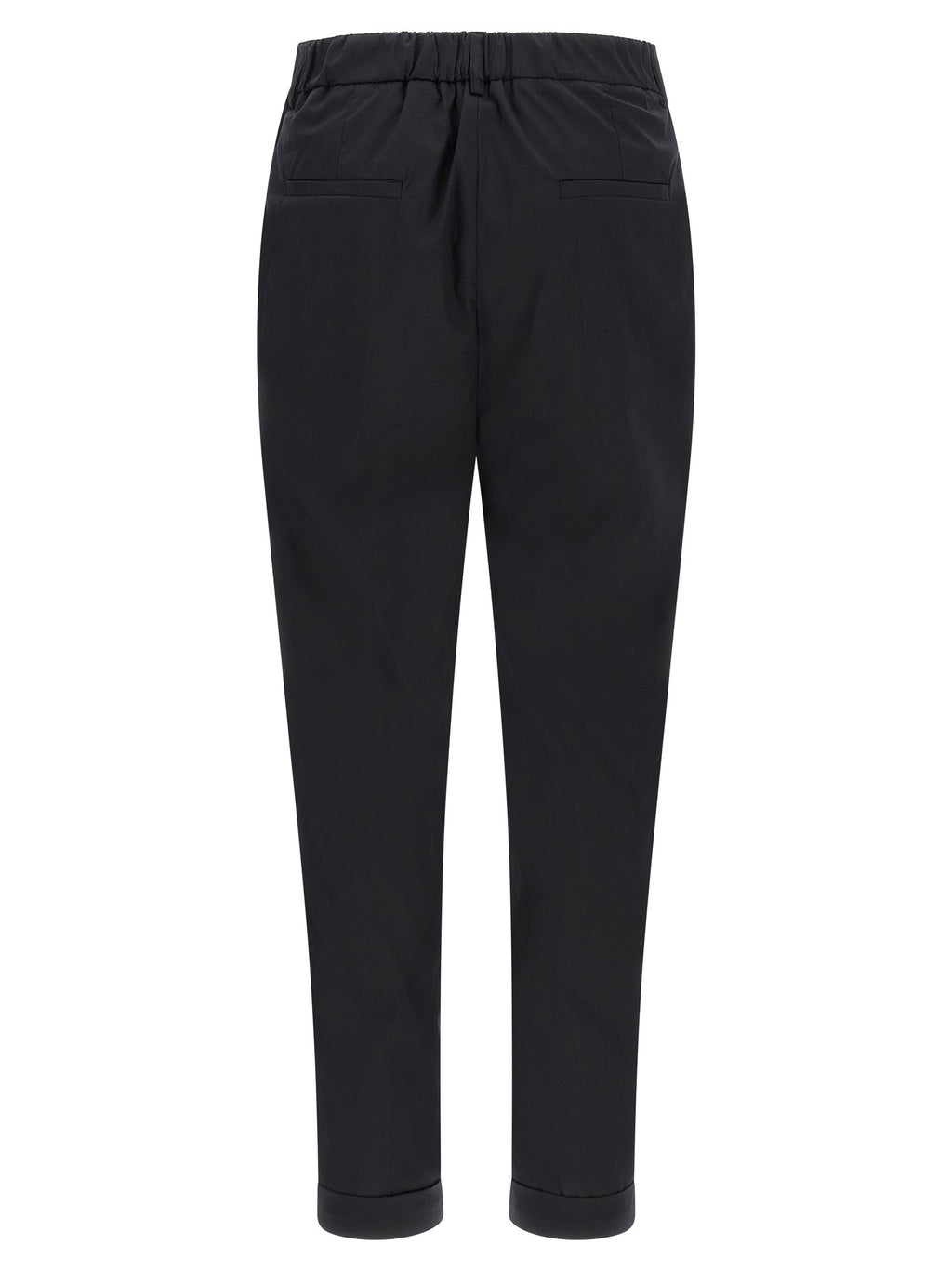 Kiton Black Cotton Casual Pants