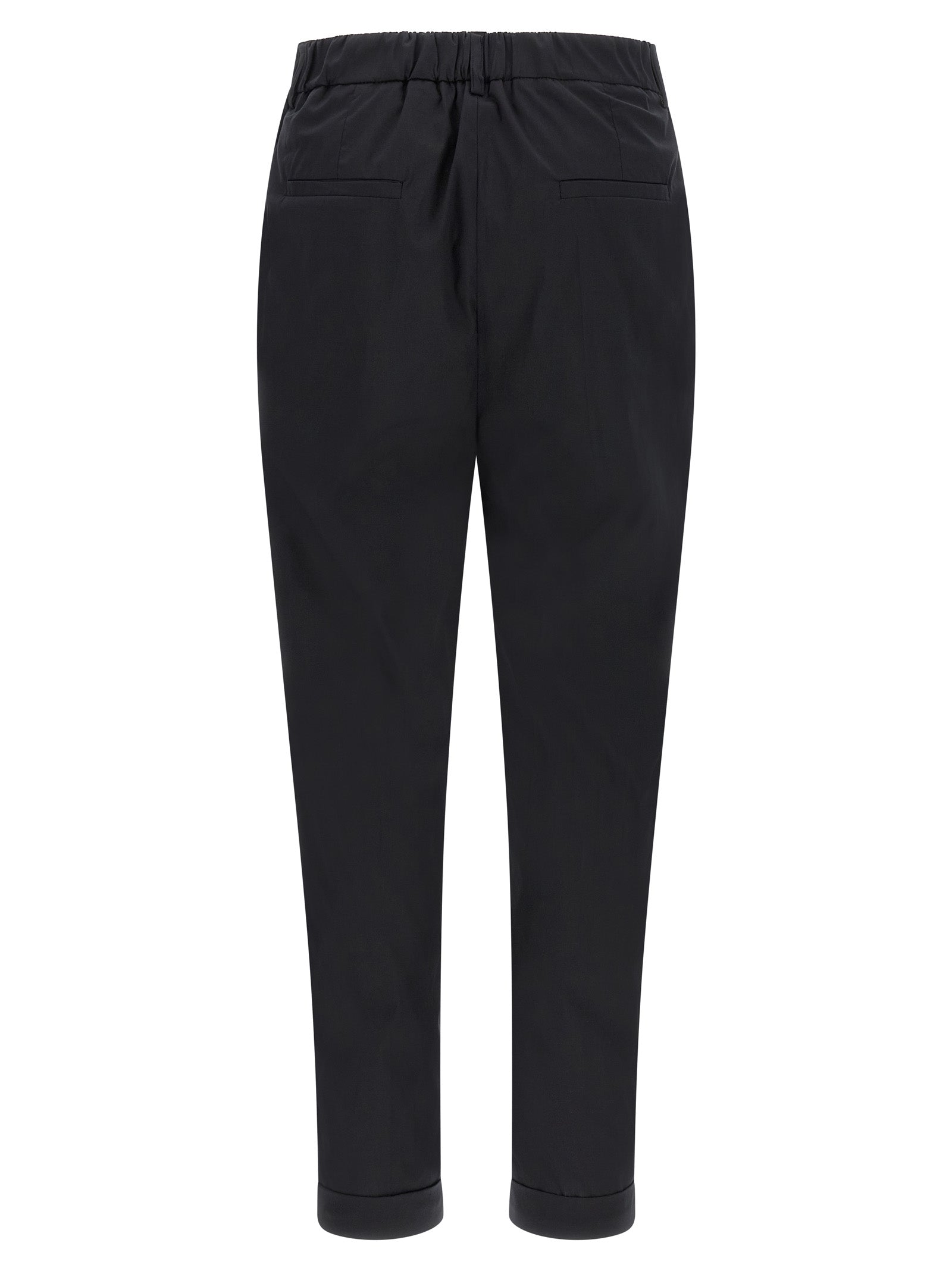 Kiton Black Cotton Casual Pants