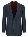 Brunello Cucinelli Blue Hemp Blazer