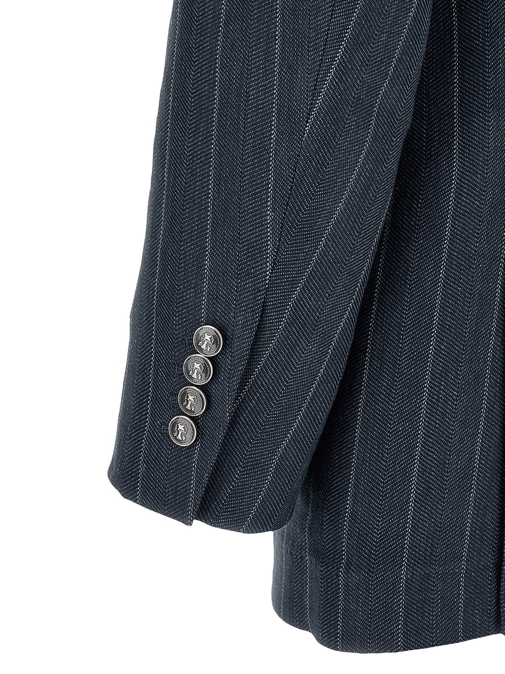 Brunello Cucinelli Blue Hemp Blazer