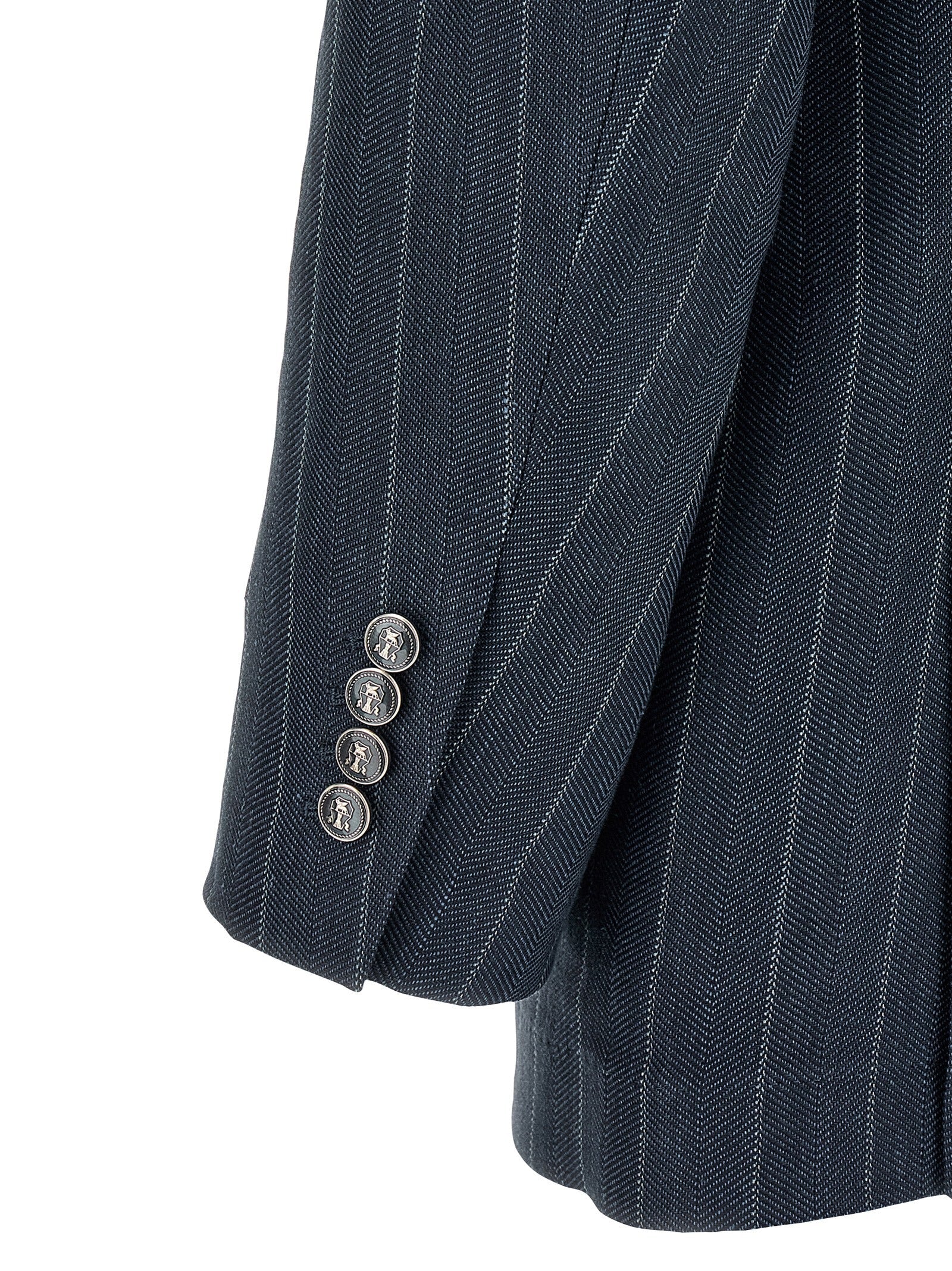 Brunello Cucinelli Blue Hemp Blazer
