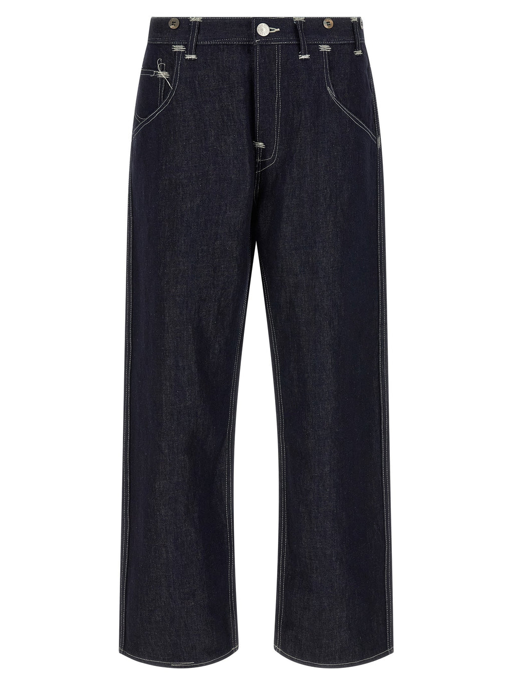 Junya Watanabe Blue Cotton Straight-Leg Jeans Junya Watanabe