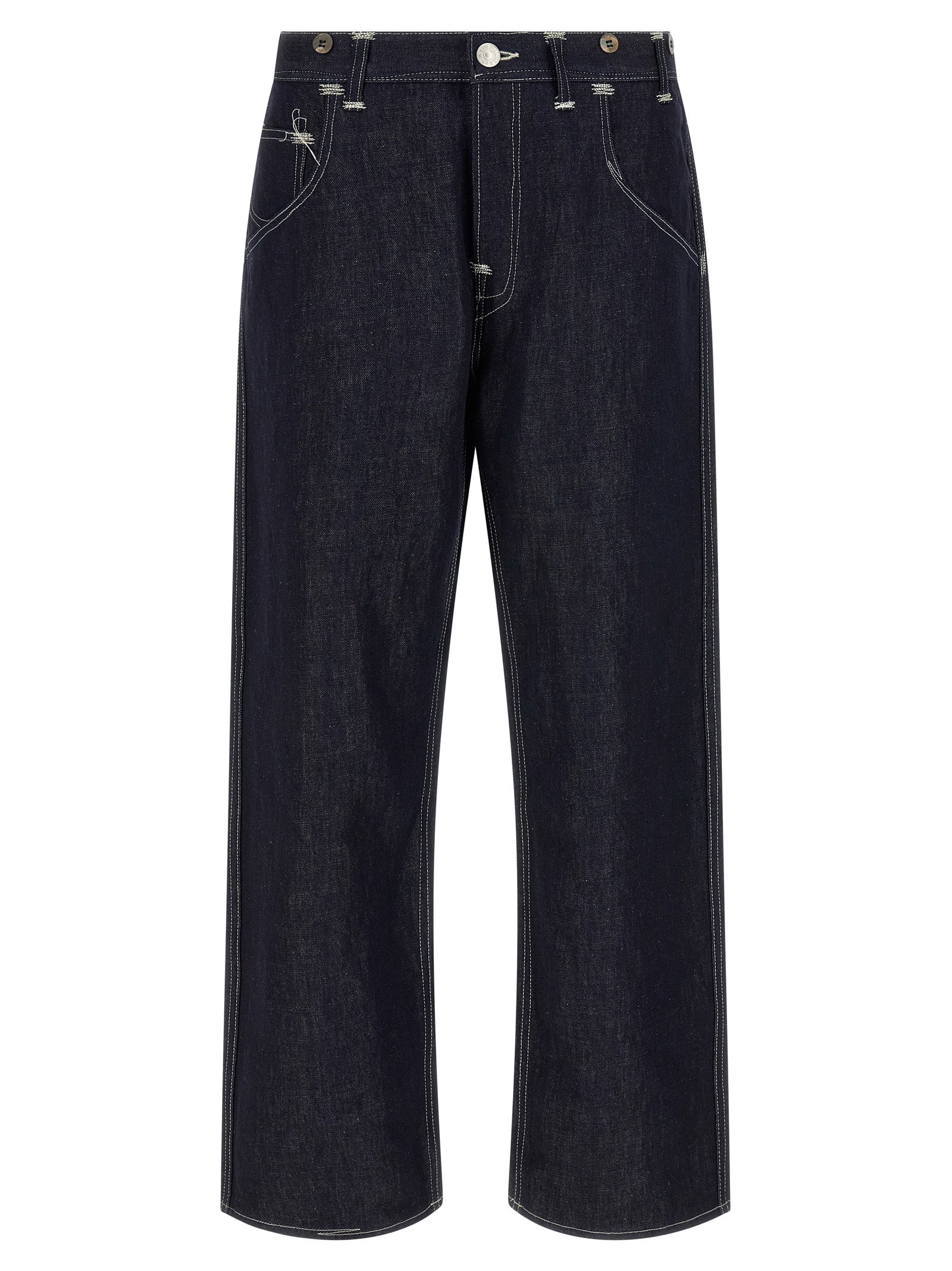 Junya Watanabe Blue Cotton Straight-Leg Jeans Junya Watanabe