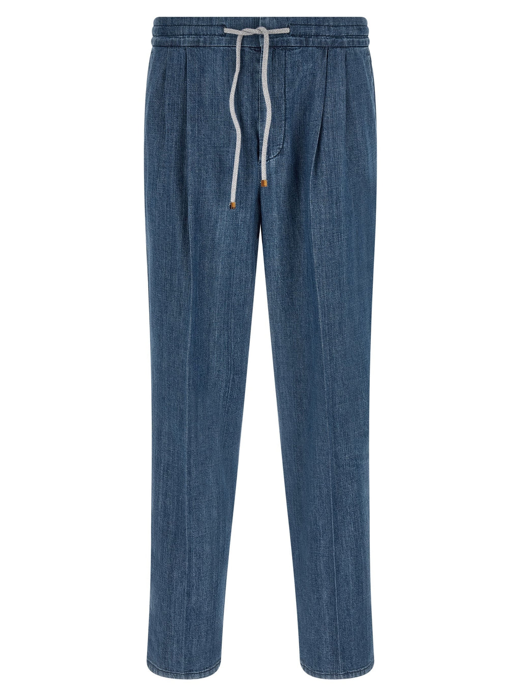 Brunello Cucinelli Blue Cotton Relaxed Fit Jeans