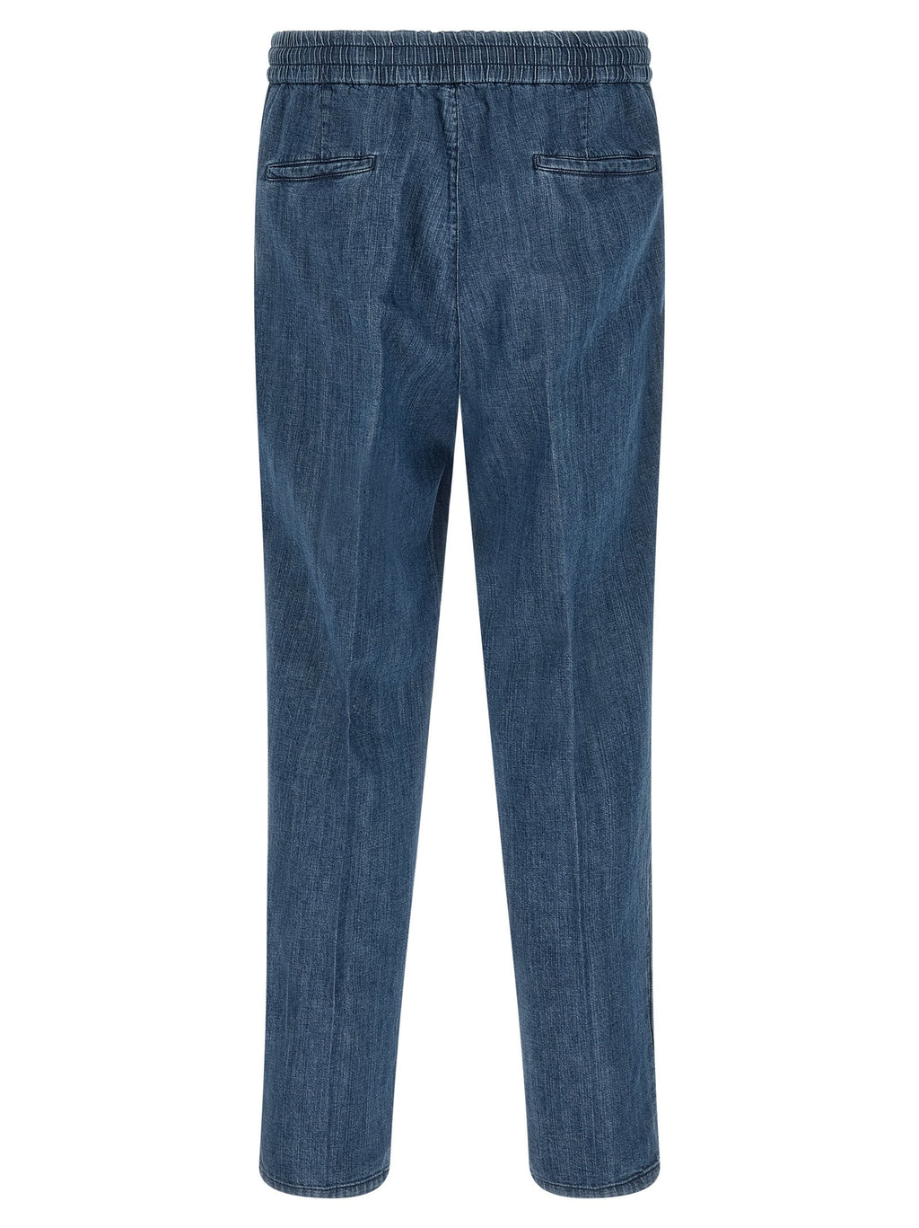 Brunello Cucinelli Blue Cotton Relaxed Fit Jeans