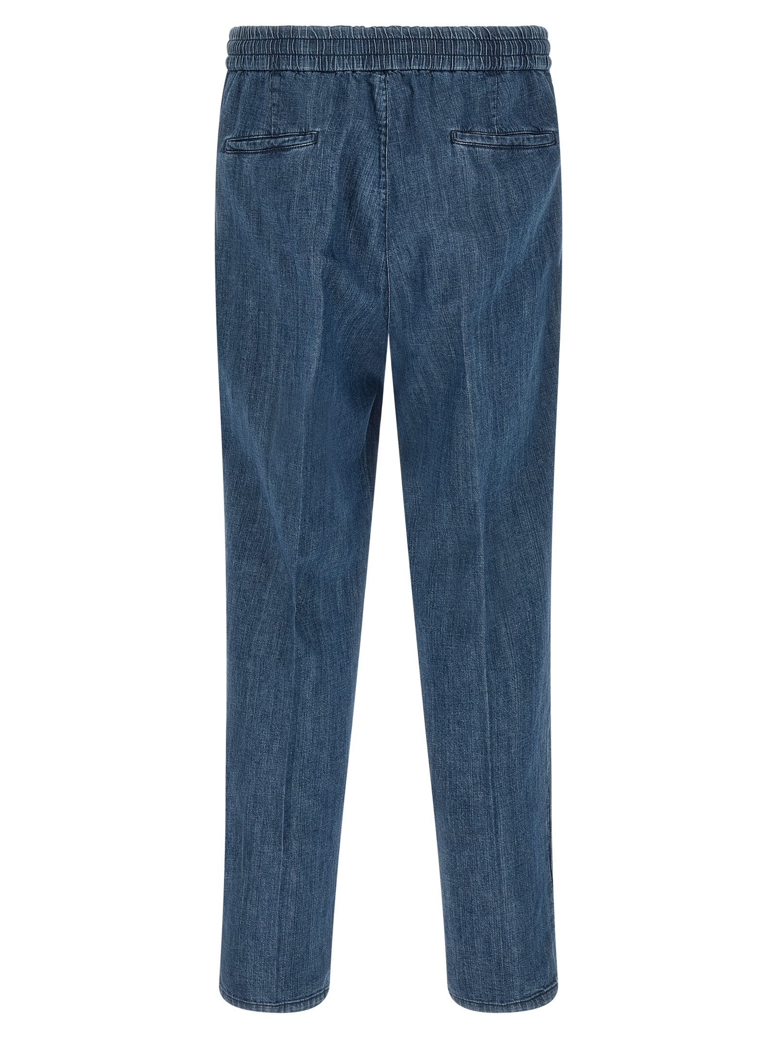 Brunello Cucinelli Blue Cotton Relaxed Fit Jeans